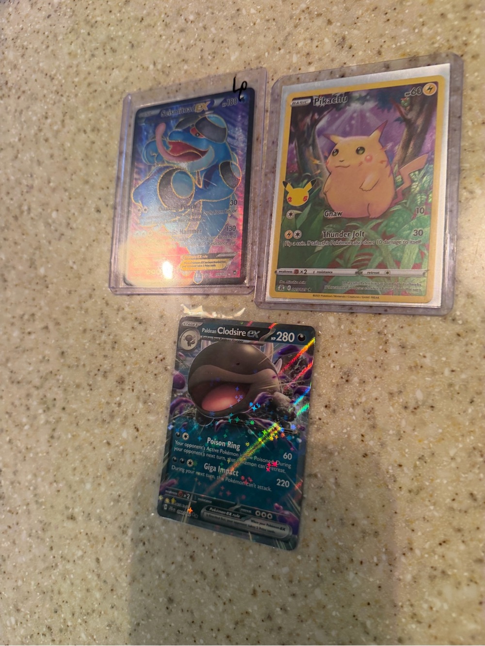 Pokémon Trading Card Lot - Holographic Cards (Yellow, Blue, Black)